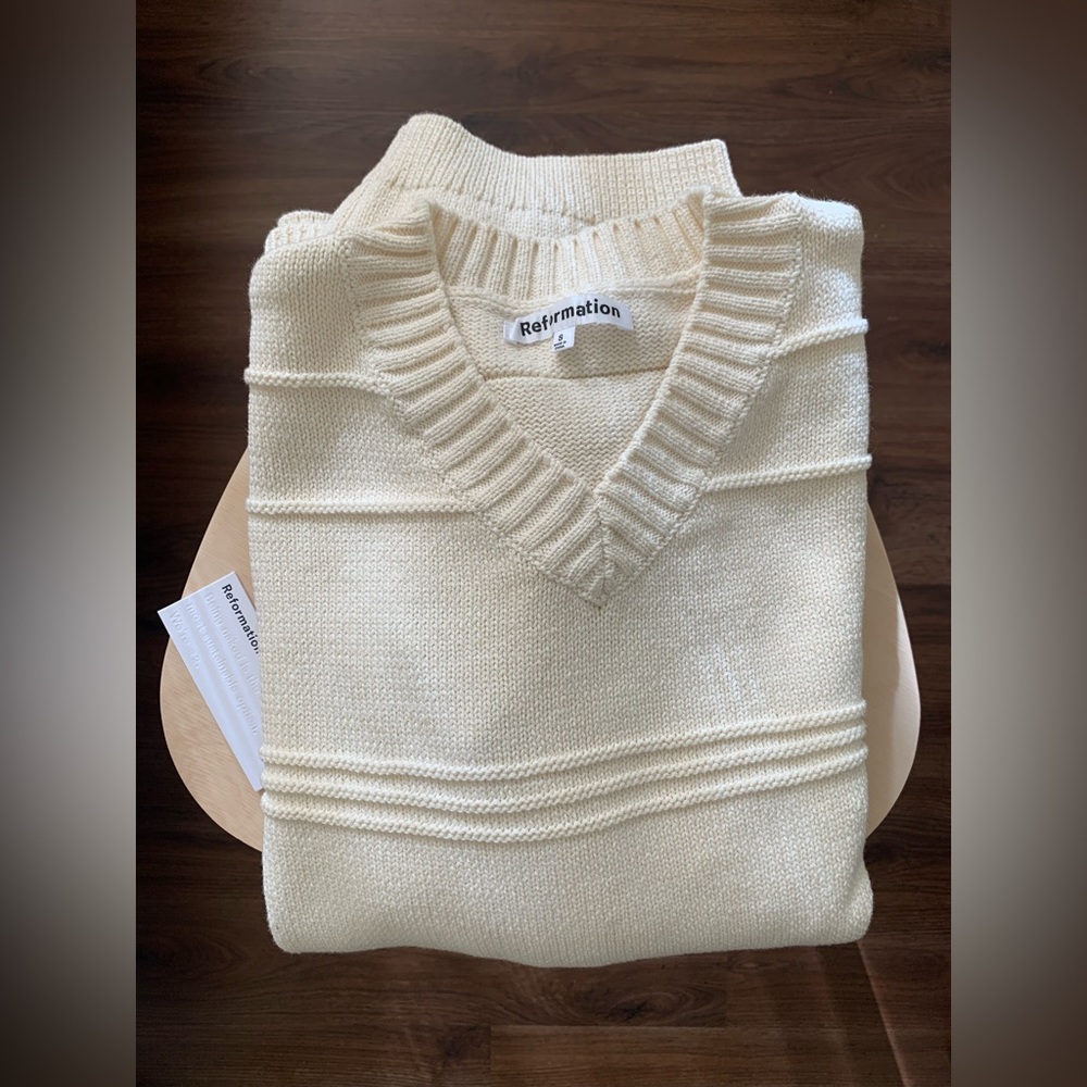 Reformation Brandy Oversized Cotton Sweater